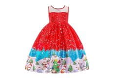 EXCELLENT Dětské vánoční šaty vel. 140 - červené